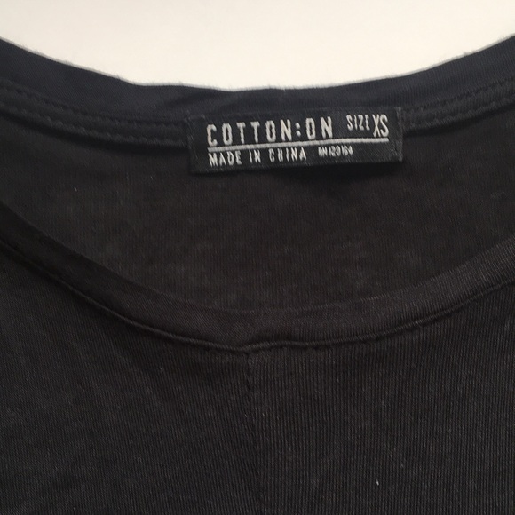 Cotton On High Low Black Top Sz XS - Picture 9 of 9